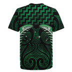 Green Matariki New Zealand Rugby Jersey Maori Poutama Galaxy Vibes