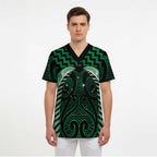 Green Matariki New Zealand Scrub Top Maori Poutama Galaxy Vibes - Aussie Hoodie
