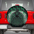 Green Matariki New Zealand Spare Tire Cover Maori Poutama Galaxy Vibes