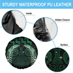 Green Matariki New Zealand Spare Tire Cover Maori Poutama Galaxy Vibes
