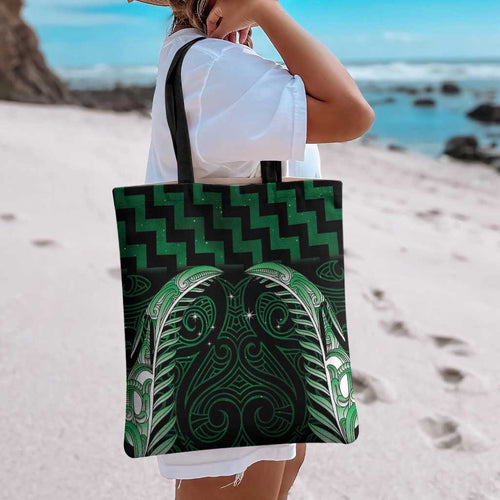 Green Matariki New Zealand Tote Bag Maori Poutama Galaxy Vibes - Aussie Hoodie