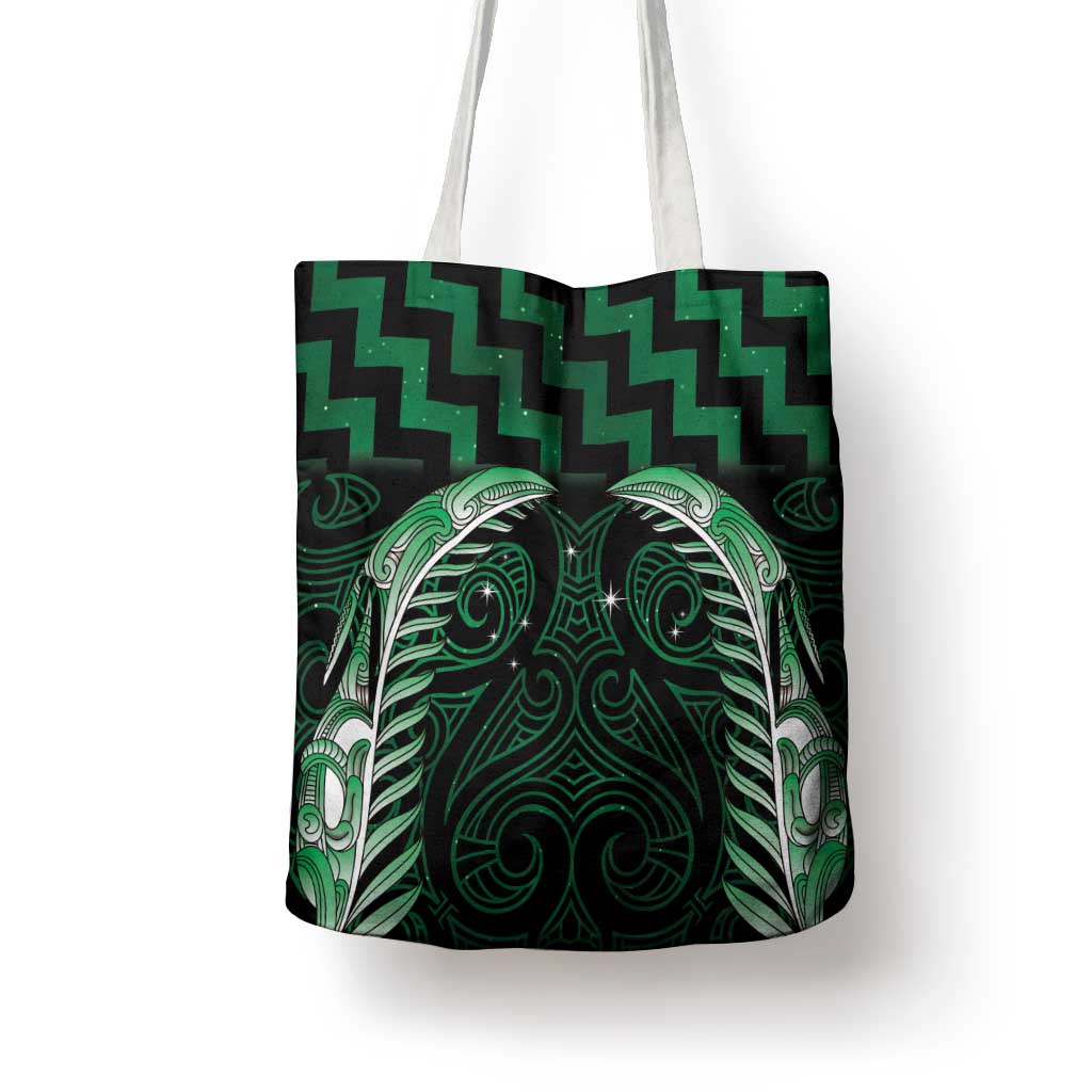 Green Matariki New Zealand Tote Bag Maori Poutama Galaxy Vibes - Aussie Hoodie