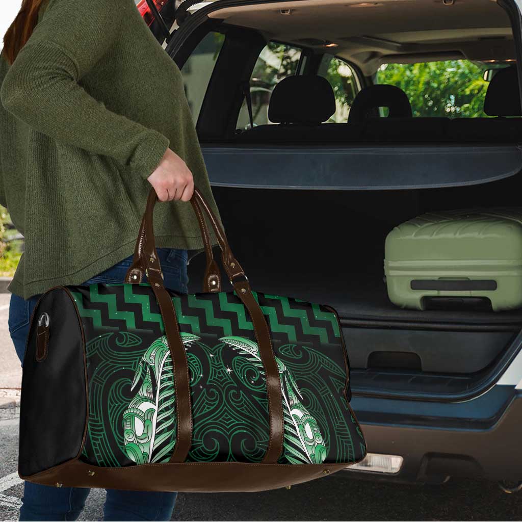 Green Matariki New Zealand Travel Bag Maori Poutama Galaxy Vibes - Aussie Hoodie