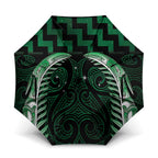 Green Matariki New Zealand Umbrella Maori Poutama Galaxy Vibes - Aussie Hoodie