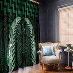 Green Matariki New Zealand Window Curtain Maori Poutama Galaxy Vibes