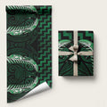 Green Matariki New Zealand Wrapping Paper Maori Poutama Galaxy Vibes - Aussie Hoodie