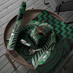 Green Matariki New Zealand Wrapping Paper Maori Poutama Galaxy Vibes - Aussie Hoodie
