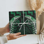 Green Matariki New Zealand Wrapping Paper Maori Poutama Galaxy Vibes - Aussie Hoodie