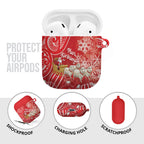 New Zealand Christmas In July AirPods Case Funny Santa Sheep Meri Kirihimete Red
