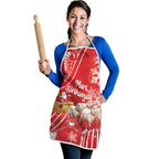 New Zealand Christmas In July Apron Funny Santa Sheep Meri Kirihimete Red