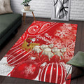 New Zealand Christmas In July Area Rug Funny Santa Sheep Meri Kirihimete Red
