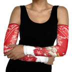 New Zealand Christmas In July Personalised Arm Sleeves Funny Santa Sheep Meri Kirihimete Red