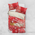 New Zealand Christmas In July Bedding Set Funny Santa Sheep Meri Kirihimete Red