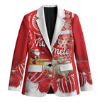 New Zealand Christmas In July Personalised Blazer Funny Santa Sheep Meri Kirihimete Red