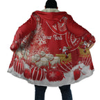 New Zealand Christmas In July Personalised Cloak Funny Santa Sheep Meri Kirihimete Red