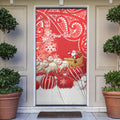 New Zealand Christmas In July Personalised Door Cover Funny Santa Sheep Meri Kirihimete Red