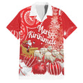 New Zealand Christmas In July Personalised Family Matching Long Sleeve Bodycon Dress and Hawaiian Shirt Funny Santa Sheep Meri Kirihimete Red