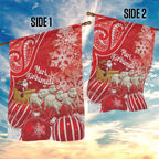 New Zealand Christmas In July Garden Flag Funny Santa Sheep Meri Kirihimete Red
