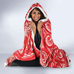 New Zealand Christmas In July Hooded Blanket Funny Santa Sheep Meri Kirihimete Red