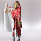 New Zealand Christmas In July Hooded Blanket Funny Santa Sheep Meri Kirihimete Red