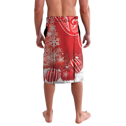 New Zealand Christmas In July Personalised Lavalava Funny Santa Sheep Meri Kirihimete Red