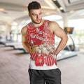 New Zealand Christmas In July Personalised Men Tank Top Funny Santa Sheep Meri Kirihimete Red