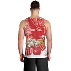 New Zealand Christmas In July Personalised Men Tank Top Funny Santa Sheep Meri Kirihimete Red