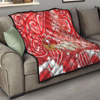 New Zealand Christmas In July Quilt Funny Santa Sheep Meri Kirihimete Red