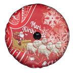 New Zealand Christmas In July Spare Tire Cover Funny Santa Sheep Meri Kirihimete Red