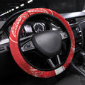 New Zealand Christmas In July Steering Wheel Cover Funny Santa Sheep Meri Kirihimete Red