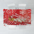 New Zealand Christmas In July Tablecloth Funny Santa Sheep Meri Kirihimete Red