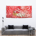 New Zealand Christmas In July Tapestry Funny Santa Sheep Meri Kirihimete Red