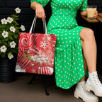 New Zealand Christmas In July Tote Bag Funny Santa Sheep Meri Kirihimete Red
