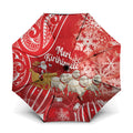 New Zealand Christmas In July Umbrella Funny Santa Sheep Meri Kirihimete Red