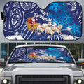 New Zealand Christmas In July Auto Sun Shade Funny Santa Sheep Meri Kirihimete Blue