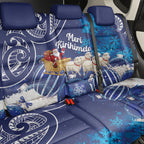 New Zealand Christmas In July Back Car Seat Cover Funny Santa Sheep Meri Kirihimete Blue
