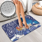 New Zealand Christmas In July Bathroom Set Funny Santa Sheep Meri Kirihimete Blue