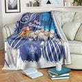 New Zealand Christmas In July Blanket Funny Santa Sheep Meri Kirihimete Blue