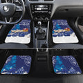 New Zealand Christmas In July Personalised Car Mats Funny Santa Sheep Meri Kirihimete Blue