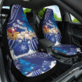 New Zealand Christmas In July Car Seat Cover Funny Santa Sheep Meri Kirihimete Blue