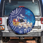 New Zealand Christmas In July Spare Tire Cover Funny Santa Sheep Meri Kirihimete Blue