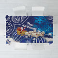 New Zealand Christmas In July Tablecloth Funny Santa Sheep Meri Kirihimete Blue