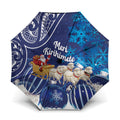 New Zealand Christmas In July Umbrella Funny Santa Sheep Meri Kirihimete Blue
