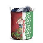Meri Kirihimete New Zealand Laundry Basket Cute Santa NZ Animals and Pohutukawa
