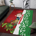 Meri Kirihimete New Zealand Area Rug Cute Santa NZ Animals and Pohutukawa