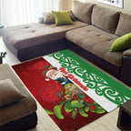 Meri Kirihimete New Zealand Area Rug Cute Santa NZ Animals and Pohutukawa