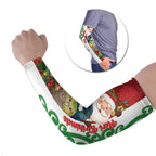 Meri Kirihimete New Zealand Personalised Arm Sleeves Cute Santa NZ Animals and Pohutukawa