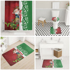 Meri Kirihimete New Zealand Bathroom Set Cute Santa NZ Animals and Pohutukawa