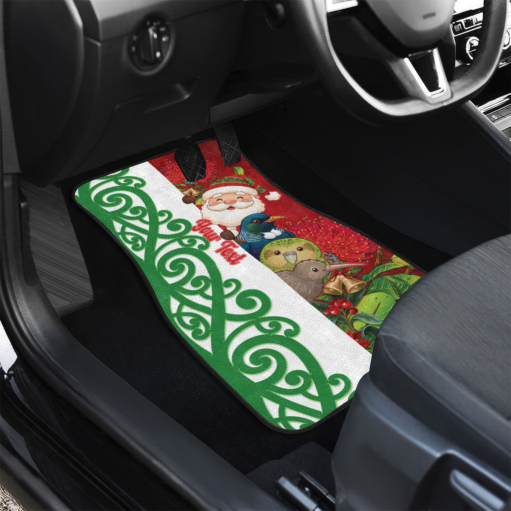 Meri Kirihimete New Zealand Personalised Car Mats Cute Santa NZ Animals and Pohutukawa