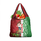 Meri Kirihimete New Zealand Grocery Bag Cute Santa NZ Animals and Pohutukawa